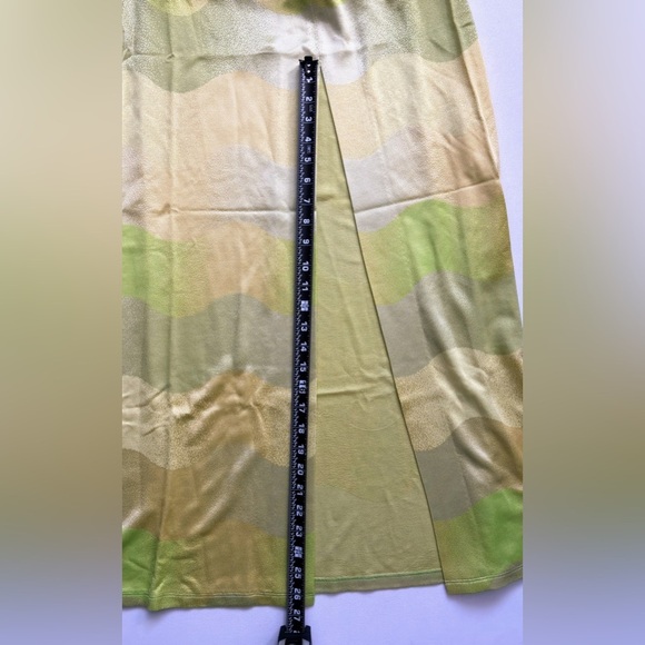 Alexis Serena Dress Lime Waves Cut out Maxi dress S XS jacquard long sleeve - Picture 11 of 14